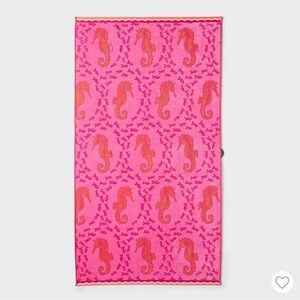 Roller Rabbit x Target Pink Seahorse Beach Towel